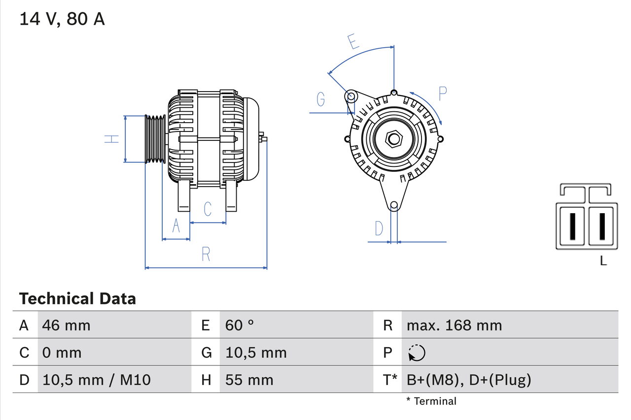 Alternator/Dynamo Bosch 0 986 084 210