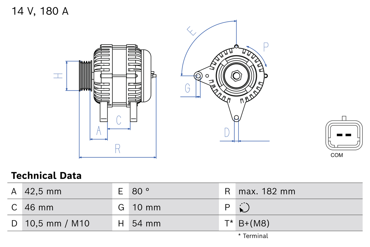 Alternator/Dynamo Bosch 0 986 084 650