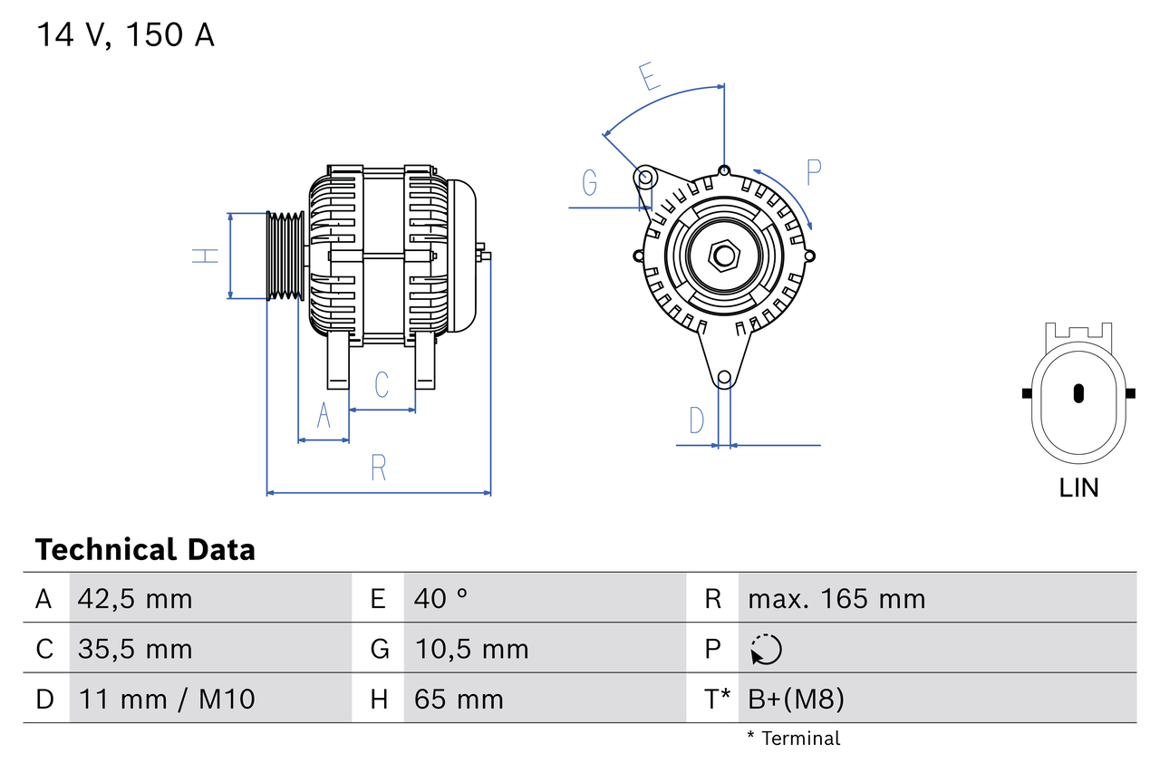 Dynamo / Alternator Bosch 0 986 085 000