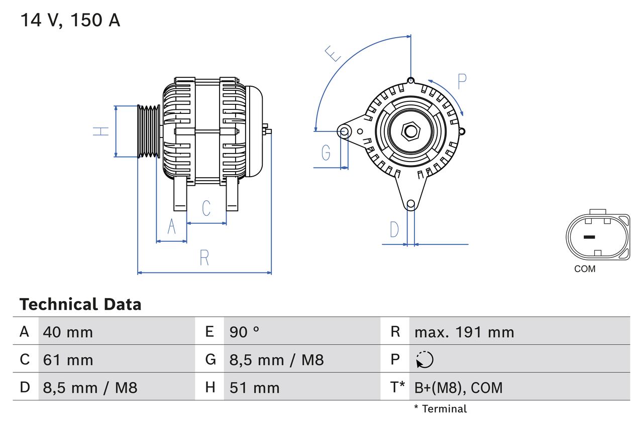 Alternator/Dynamo Bosch 0 986 085 020
