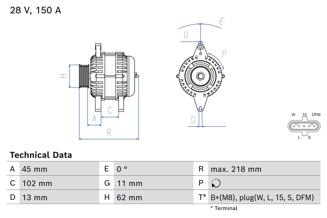Alternator/Dynamo Bosch 0 986 085 290