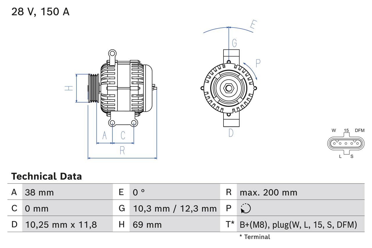 Alternator/Dynamo Bosch 0 986 085 360