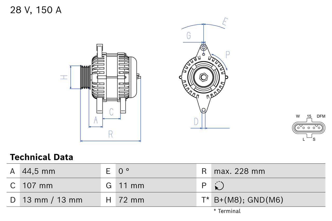 Alternator/Dynamo Bosch 0 986 085 500