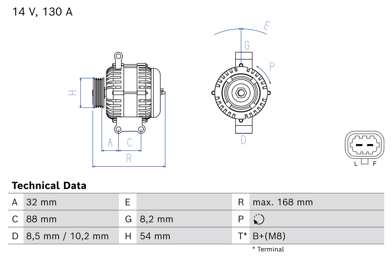 Dynamo / Alternator Bosch 0 986 086 000