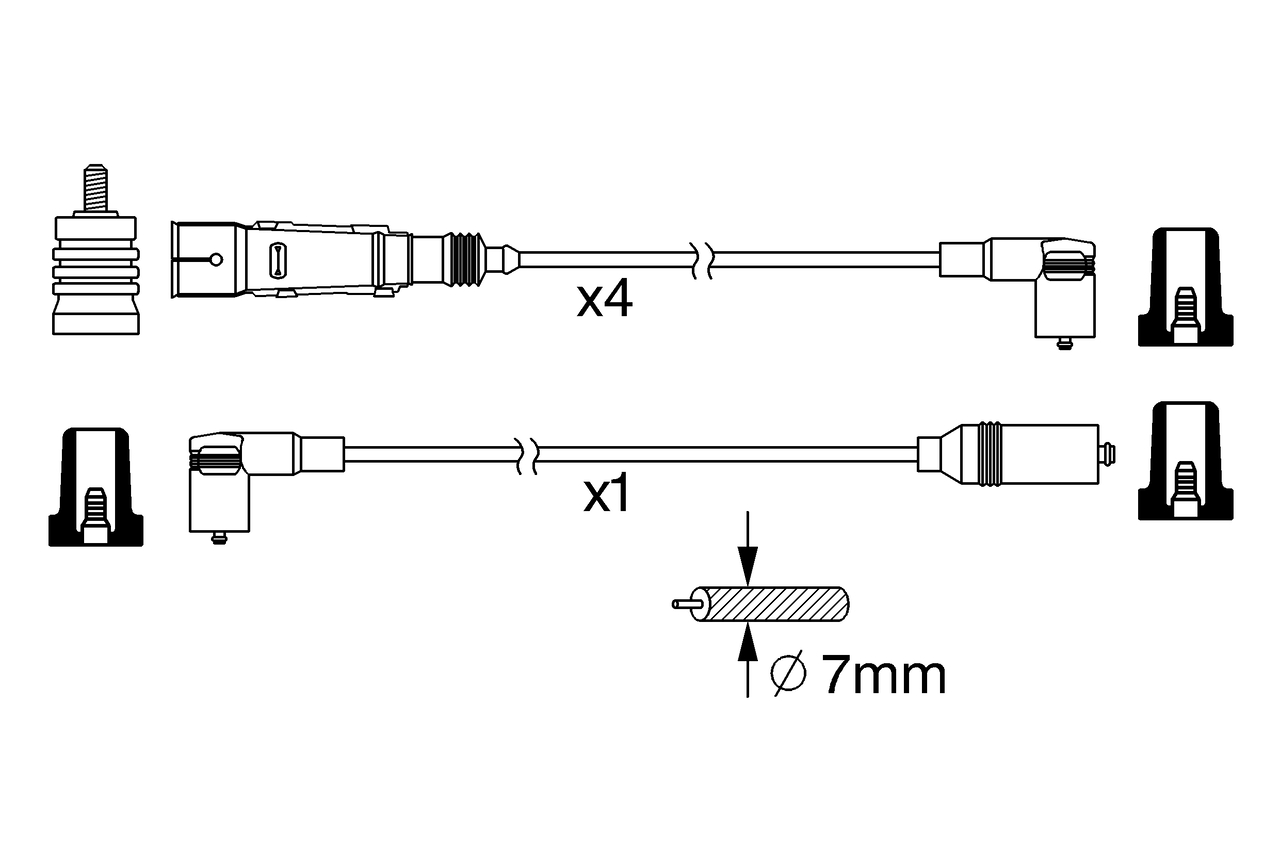 Bougiekabelset Bosch 0 986 356 380