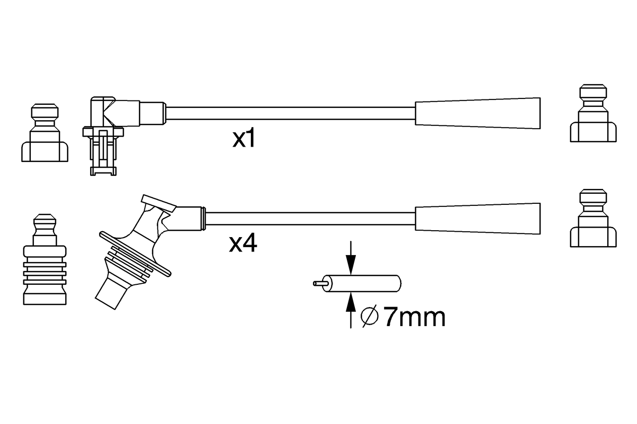 Bougiekabelset Bosch 0 986 357 230