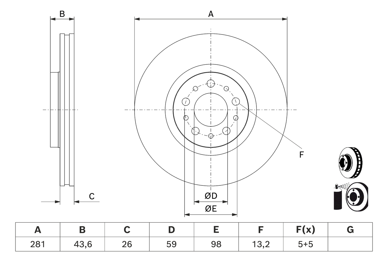 Remschijf Bosch 0 986 479 J45