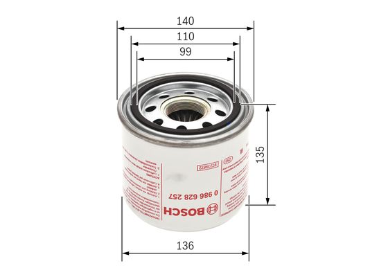 Luchtdroger (remsysteem) Bosch 0 986 628 257