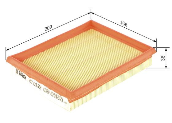 Luchtfilter Bosch 1 457 433 603