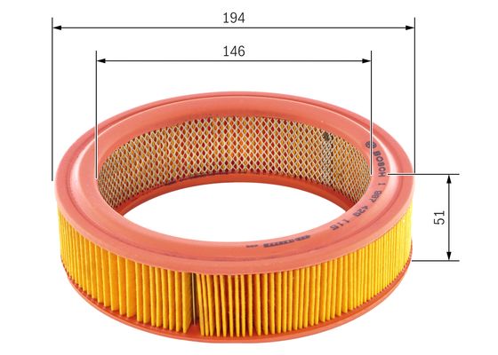 Luchtfilter Bosch 1 987 429 115