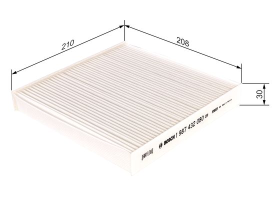 Interieurfilter Bosch 1 987 432 080
