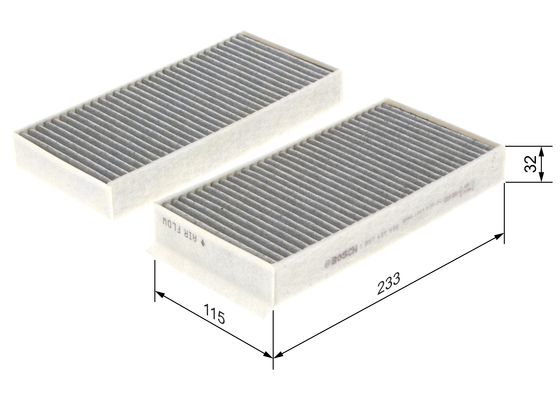 Interieurfilter Bosch 1 987 435 538