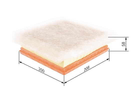 Luchtfilter Bosch F 026 400 235