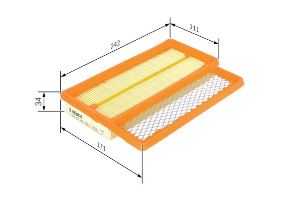 Luchtfilter Bosch F 026 400 466
