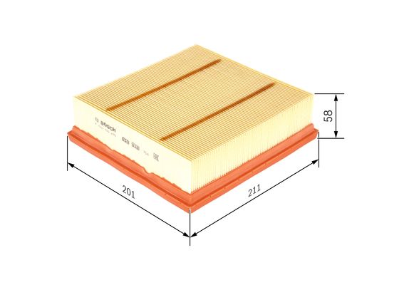 Luchtfilter Bosch F 026 400 498