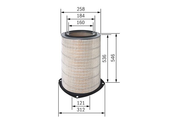 Luchtfilter Bosch F 026 400 605