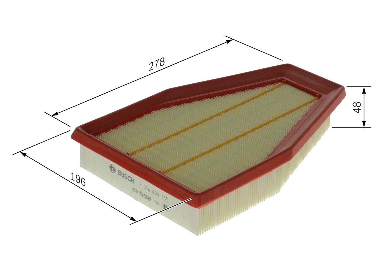 Luchtfilter Bosch F 026 400 755