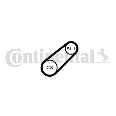 Poly V-riemen kit Contitech 6PK701 ELAST T1