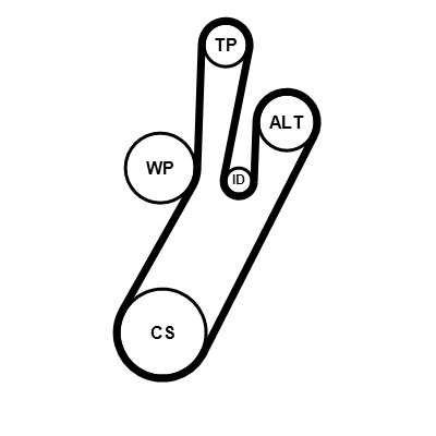 Poly V-riem set Contitech 7PK1240K1
