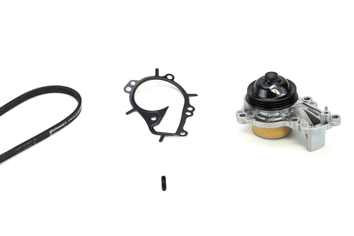 Poly V-riemen kit inclusief waterpomp Contitech 3PK576 ELAST WP1