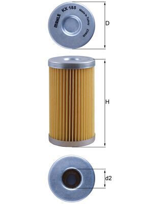 Brandstoffilter Knecht KX 185