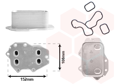 Oliekoeler, motorolie Van Wezel 06013773