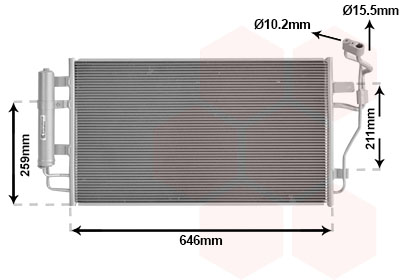 Airco condensor Van Wezel 13015713