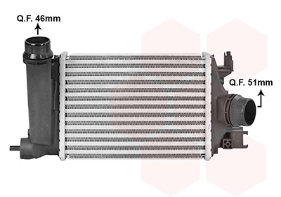 Intercooler, inlaatluchtkoeler Van Wezel 15014703