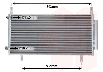 Airco condensor Van Wezel 25015712