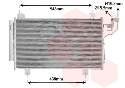 Airco condensor Van Wezel 27015260