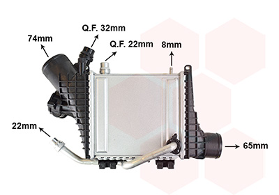 Intercooler, inlaatluchtkoeler Van Wezel 30014721