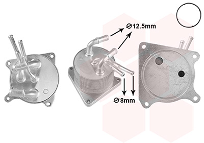 Oliekoeler, motorolie Van Wezel 32013703
