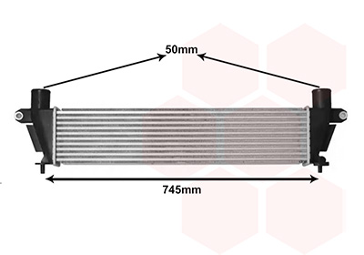 Intercooler, inlaatluchtkoeler Van Wezel 36014701