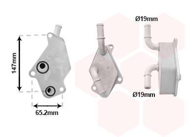 Oliekoeler motorolie Van Wezel 37013705