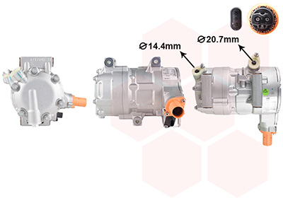 Compressor, airconditioning Van Wezel 4001K705