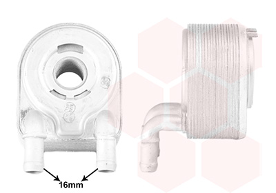 Oliekoeler, motorolie Van Wezel 43013703