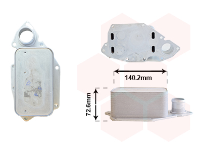 Oliekoeler, motorolie Van Wezel 43013714