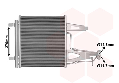 Airco condensor Van Wezel 58015708
