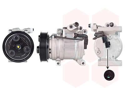 Compressor, airconditioning Van Wezel 8300K298