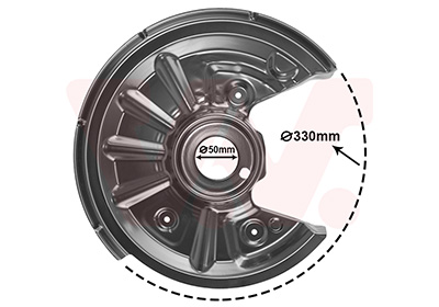 Dekplaat, remschijf Van Wezel 0335374