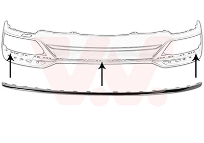 Sier- / beschermingspaneel, bumper Van Wezel 0393550