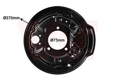 Afdekplaat, remtrommel Van Wezel 0903373