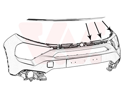 Sier- / beschermingspaneel, bumper Van Wezel 0989583