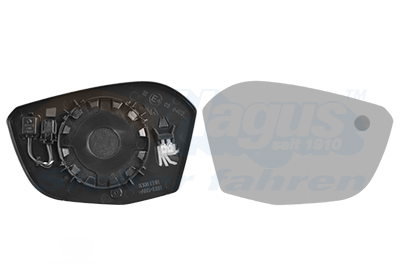 Spiegelglas, buitenspiegel Van Wezel 0989836