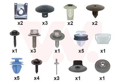 Montageset, achterscherm Van Wezel 1507796