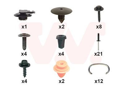 Montageset, bumper Van Wezel 1528794