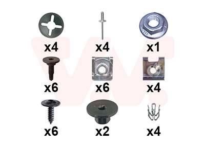 Montageset, bumper Van Wezel 1604794