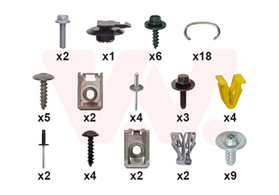 Montageset, bumper Van Wezel 1728794