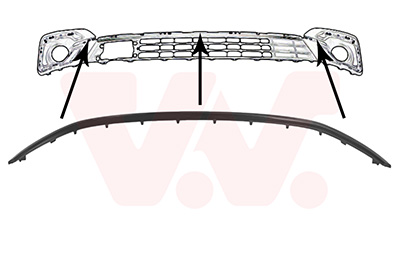 Sier- / Beschermingspaneel, radiateurgrille Van Wezel 1766518
