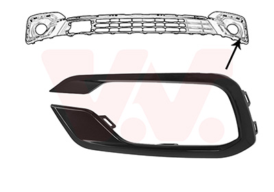 Plaat, bumper Van Wezel 1766583